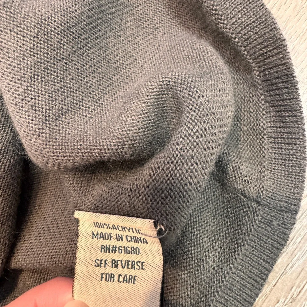 525 America Gray Cowl‎ Neck Long Sleeve Sweater Womens Medium M Drape